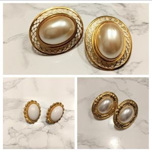SOLD | Lot of 3 vintage clip on earrings